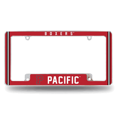 NCAA Pacific Boxers 12" x 6" Chrome Automotive License Plate Frame