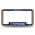NCAA Pepperdine Waves 12" x 6" Chrome Automotive License Plate Frame NCAA Pepperdine Waves 12" x 6" Chrome Automotive License Plate Frame