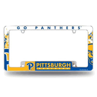 NCAA Pitt Panthers Primary Chrome Automotive License Plate Frame