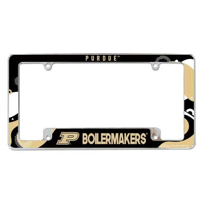 NCAA Purdue Boilermakers Wave Chrome Automotive License Plate Frame