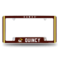NCAA Quincy Hawks 12" x 6" Chrome Automotive License Plate Frame NCAA Quincy Hawks 12" x 6" Chrome Automotive License Plate Frame