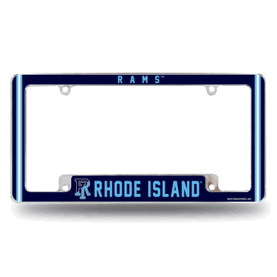 NCAA Rhode Island�Rams 12" x 6" Chrome Automotive License Plate Frame