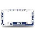 NCAA Rice Owls Standard Chrome Automotive License Plate Frame