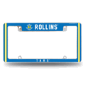 NCAA Rollins Tars 12" x 6" Chrome Automotive License Plate Frame NCAA Rollins Tars 12" x 6" Chrome Automotive License Plate Frame