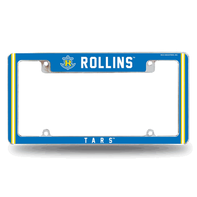 NCAA Rollins�Tars 12" x 6" Chrome Automotive License Plate Frame