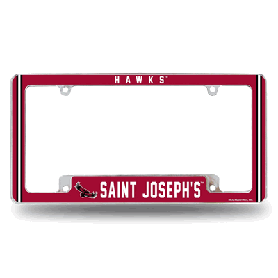 NCAA Saint Joseph's (PA)�Hawks Chrome Automotive License Plate Frame