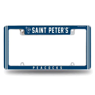 NCAA Saint Peter's�Peacocks Chrome Automotive License Plate Frame