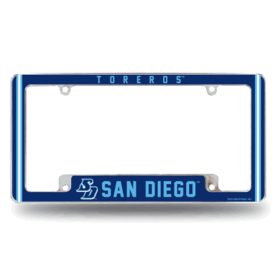 NCAA San Diego Toreros 12" x 6" Chrome Automotive License Plate Frame