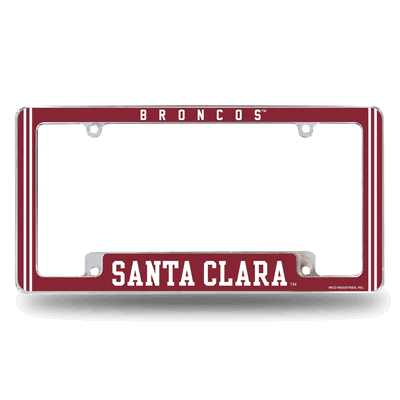 NCAA Santa Clara�Broncos Chrome Automotive License Plate Frame
