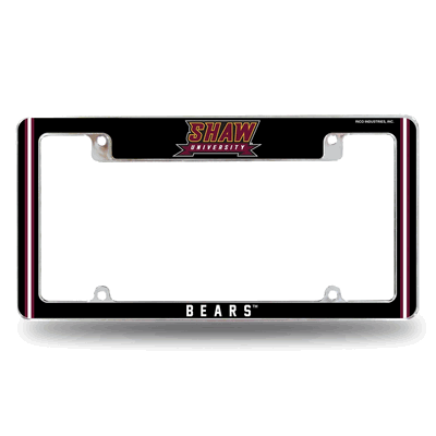 NCAA Shaw�Bears 12" x 6" Chrome Automotive License Plate Frame