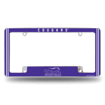 NCAA Sioux Falls�Cougars Chrome Automotive License Plate Frame