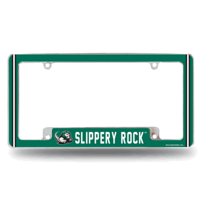 NCAA Slippery Rock�� The Rock Chrome Automotive License Plate Frame