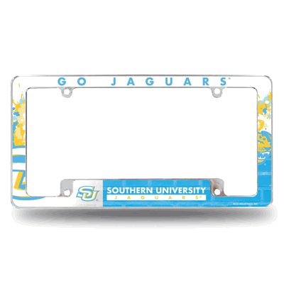 NCAA Southern Jaguars Primary Chrome Automotive License Plate Frame