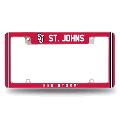 NCAA St. John's Red Storm Chrome Automotive License Plate Frame