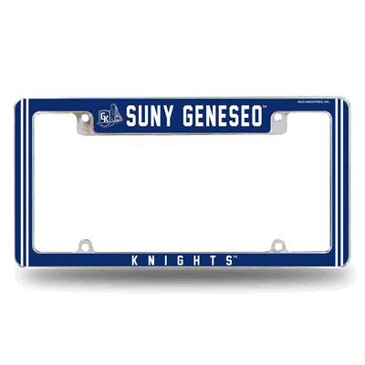 NCAA SUNY Geneseo�Blue Knights Chrome Automotive License Plate Frame