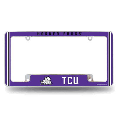 NCAA TCU Horned Frogs Classic Chrome Automotive License Plate Frame
