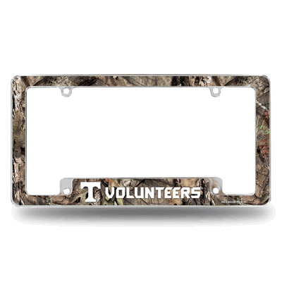 NCAA Tennessee Volunteers Mossy Oak Chrome Auto License Plate Frame