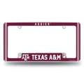 NCAA Texas A&M Aggies Classic Chrome Automotive License Plate Frame NCAA Texas A&M Aggies Classic Chrome Automotive License Plate Frame