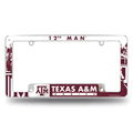 NCAA Texas A&M Aggies Primary Chrome Automotive License Plate Frame NCAA Texas A&M Aggies Primary Chrome Automotive License Plate Frame