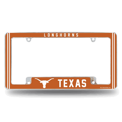 NCAA Texas Longhorns Classic Chrome Automotive License Plate Frame