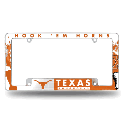 NCAA Texas Longhorns Primary Chrome Automotive License Plate Frame