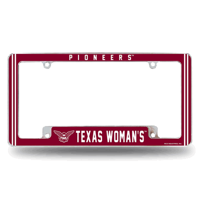 NCAA Texas Woman's�Pioneers Chrome Automotive License Plate Frame