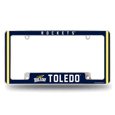 NCAA Toledo�Rockets 12" x 6" Chrome Automotive License Plate Frame