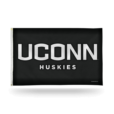 NCAA UConn Huskies UCONN Carbon Fiber 3' x 5' Banner Flag