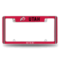 NCAA Utah Utes Classic 12" x 6" Chrome Automotive License Plate Frame NCAA Utah Utes Classic 12" x 6" Chrome Automotive License Plate Frame
