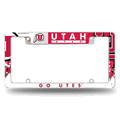 NCAA Utah Utes Primary 12" x 6" Chrome Automotive License Plate Frame NCAA Utah Utes Primary 12" x 6" Chrome Automotive License Plate Frame