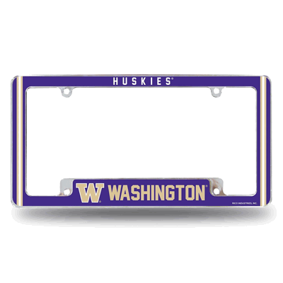 NCAA Washington Huskies Classic Chrome Automotive License Plate Frame