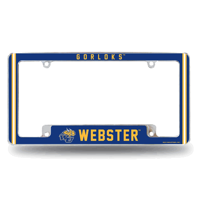 NCAA Webster�Gorloks 12" x 6" Chrome Automotive License Plate Frame