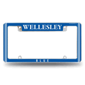 NCAA Wellesley Blue 12" x 6" Chrome Automotive License Plate Frame NCAA Wellesley Blue 12" x 6" Chrome Automotive License Plate Frame