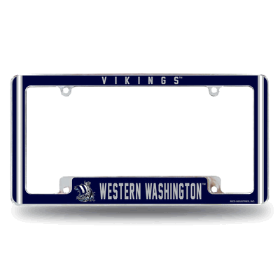 NCAA Western Washington�Vikings Chrome Automotive License Plate Frame