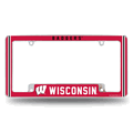 NCAA Wisconsin Badgers Classic Chrome Automotive License Plate Frame