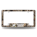 NCAA Wisconsin Badgers Mossy Oak Chrome Automotive License Plate Frame