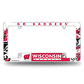 NCAA Wisconsin Badgers Primary Chrome Automotive License Plate Frame