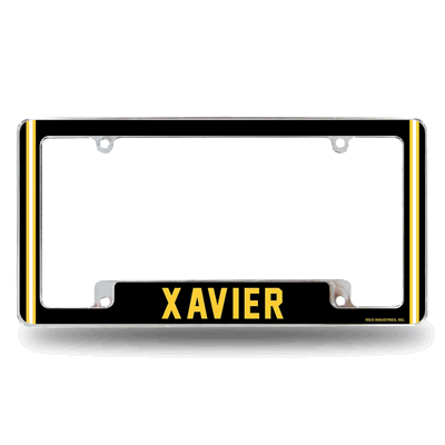 NCAA Xavier (LA)�Gold Rush Chrome Automotive License Plate Frame