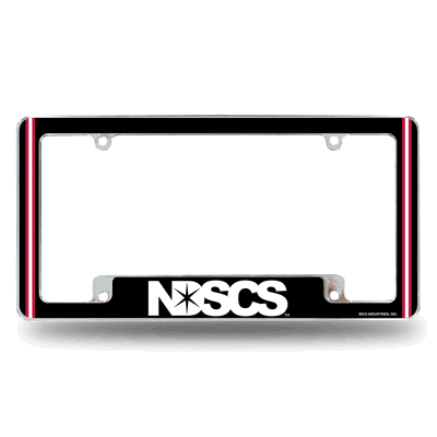 NDSCS Wildcats 12" x 6" Chrome Automotive License Plate Frame