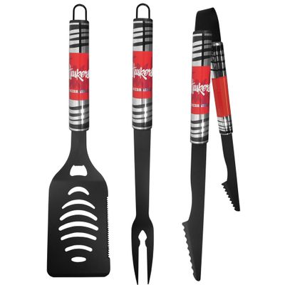 Nebraska Cornhuskers 3 pc Black Tailgater BBQ Set