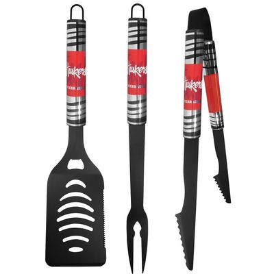 Nebraska Cornhuskers 3 pc Black Tailgater BBQ Set
