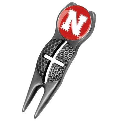 Nebraska Cornhuskers Crosshairs Divot Tool - Black