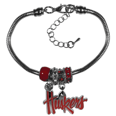 Nebraska Cornhuskers Euro Bead Bracelet