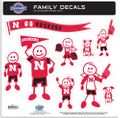 Nebraska Cornhuskers Family Decal Set Large Nebraska Cornhuskers Family Decal Set Large