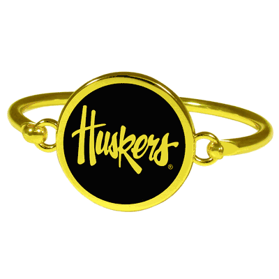 Nebraska Cornhuskers Gold Tone Bracelet