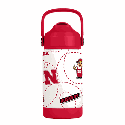 Nebraska Cornhuskers Kids 12oz Stainless Steel Mascot Bottle