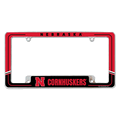 Nebraska Cornhuskers Two-Tone Chrome Automotive License Plate Frame