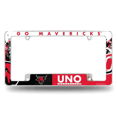 Nebraska-Omaha Mavericks Primary Chrome Automotive License Plate Frame