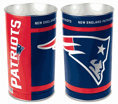 New England Patriots 15 Inch Waste Basket