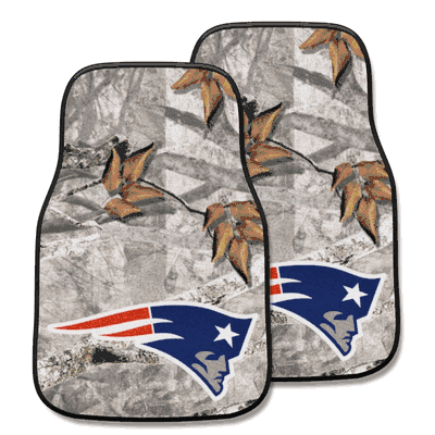 New England Patriots Camo Front 2 Piece Carpet Car Mat Set